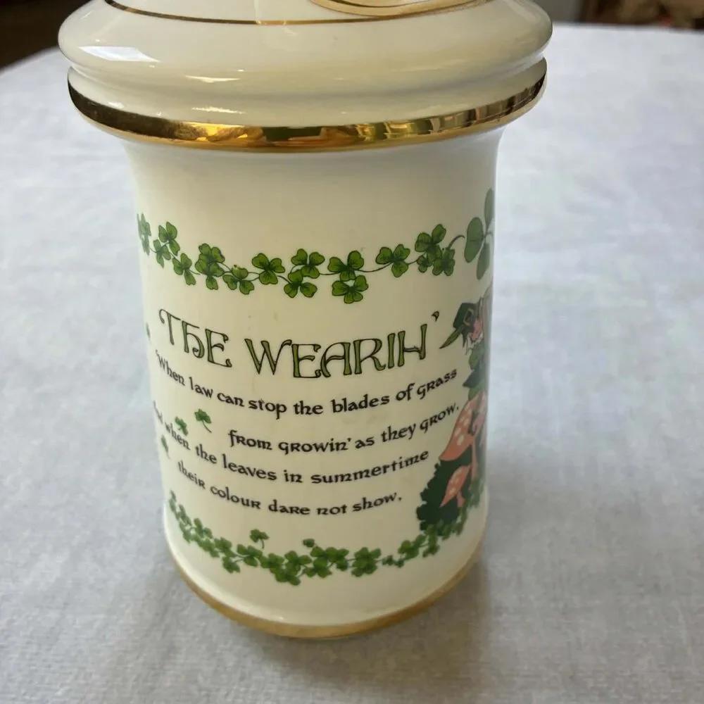 1968 Old Fitzgerald Leprechaun Bourbon Decanter Stitzel Weller Porcelain Empty